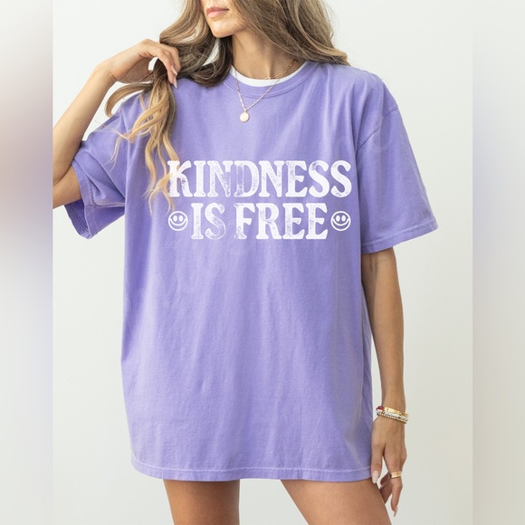 Comfort Colors Kindness Is Free Distressed Shirt - Picture 5 of 13